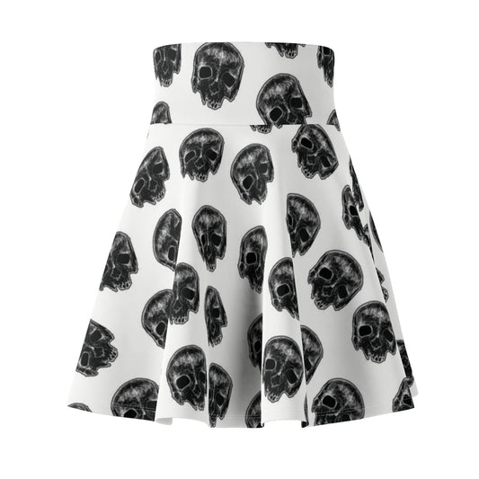 Women's Skater Skirt Kelly Kresconko Black Skull
