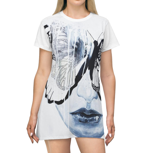 T-Shirt Dress Kelly Kresconko Butterfly Eyes
