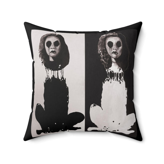 "Melancholy Felines" By Kelly Kresconko Throw Pillow