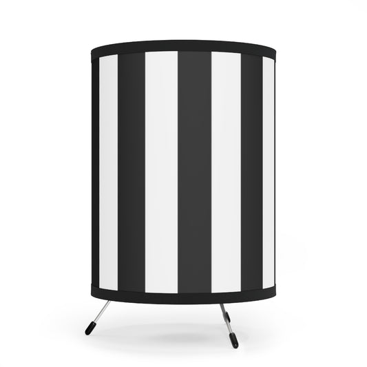 Stripey Tripod Lamp with High-Res Printed Shade, US\CA plug