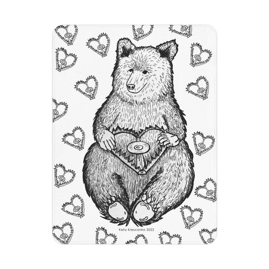 Toddler Blanket Kelly Kresconko Bear Love with a Twist