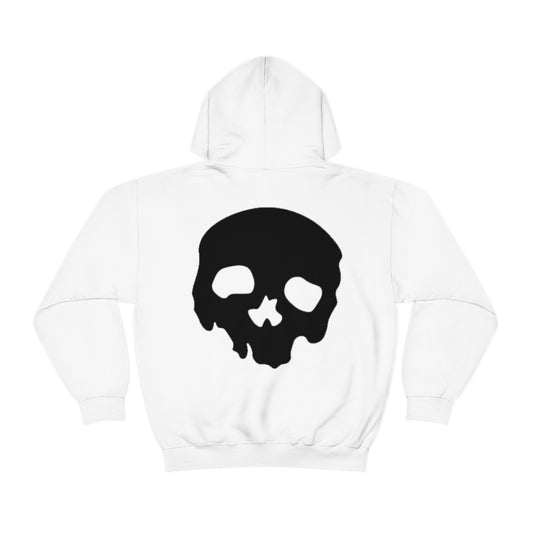 LUXE GOTH BASICS Black Skull Hoodie (Unisex)