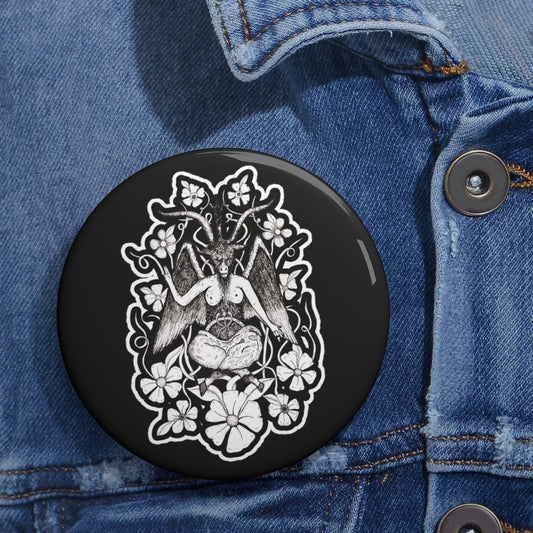 Baphomet Custom Pin Buttons