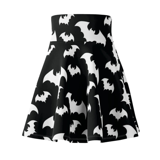Bat Print Skater Skirt