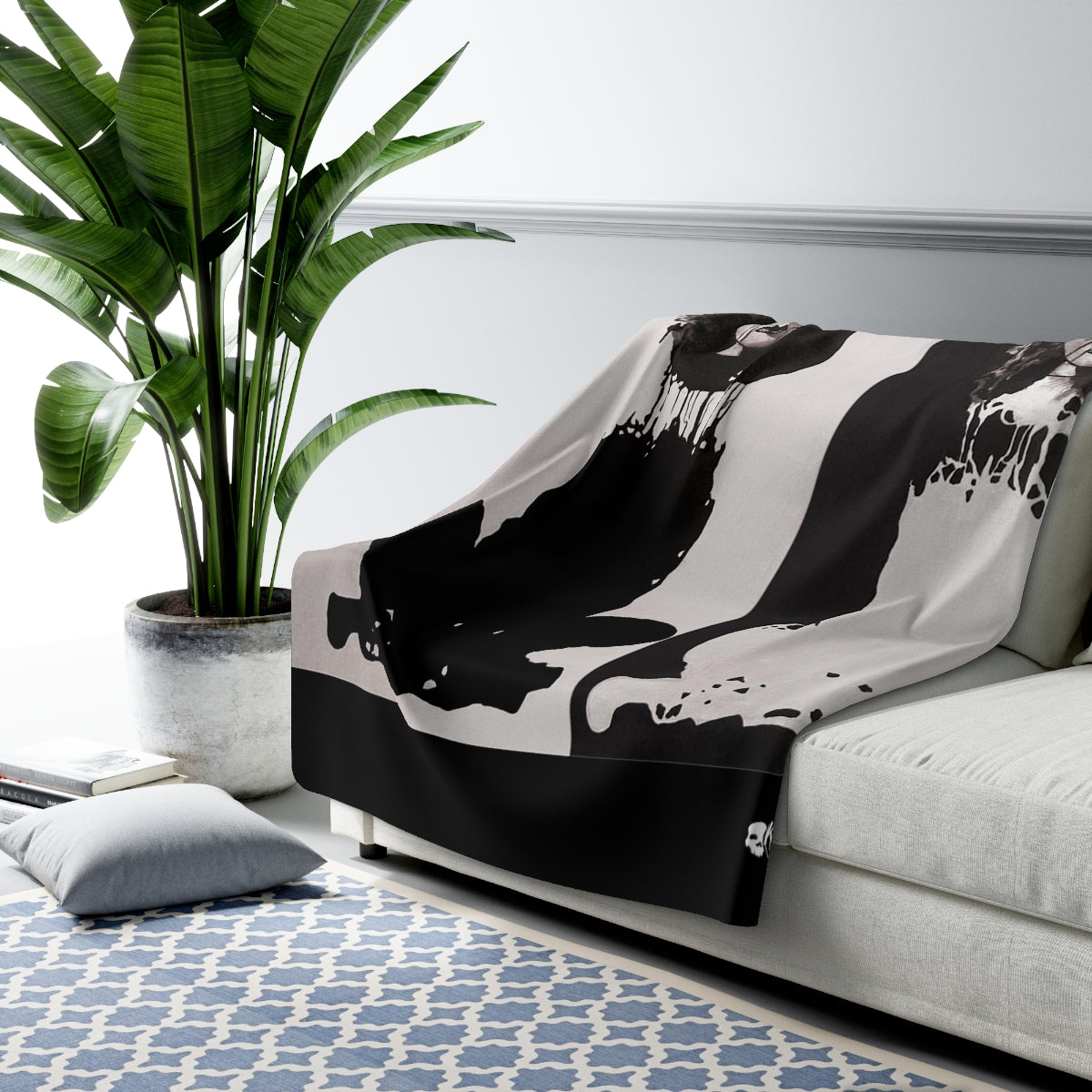 "Melancholy Felines" By Kelly Kresconko Sherpa Fleece Blanket