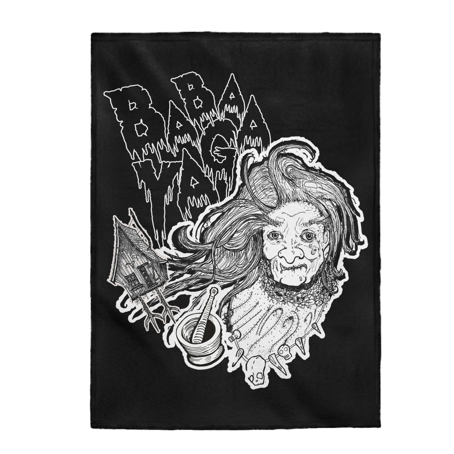 Baba Yaga Velveteen Plush Blanket