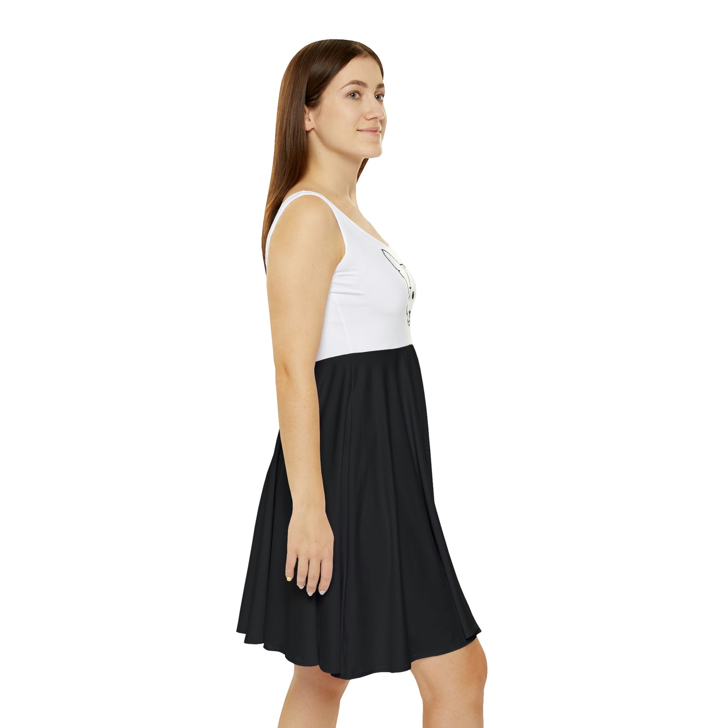 Hell Cat Flowy Dress with Black Bottom