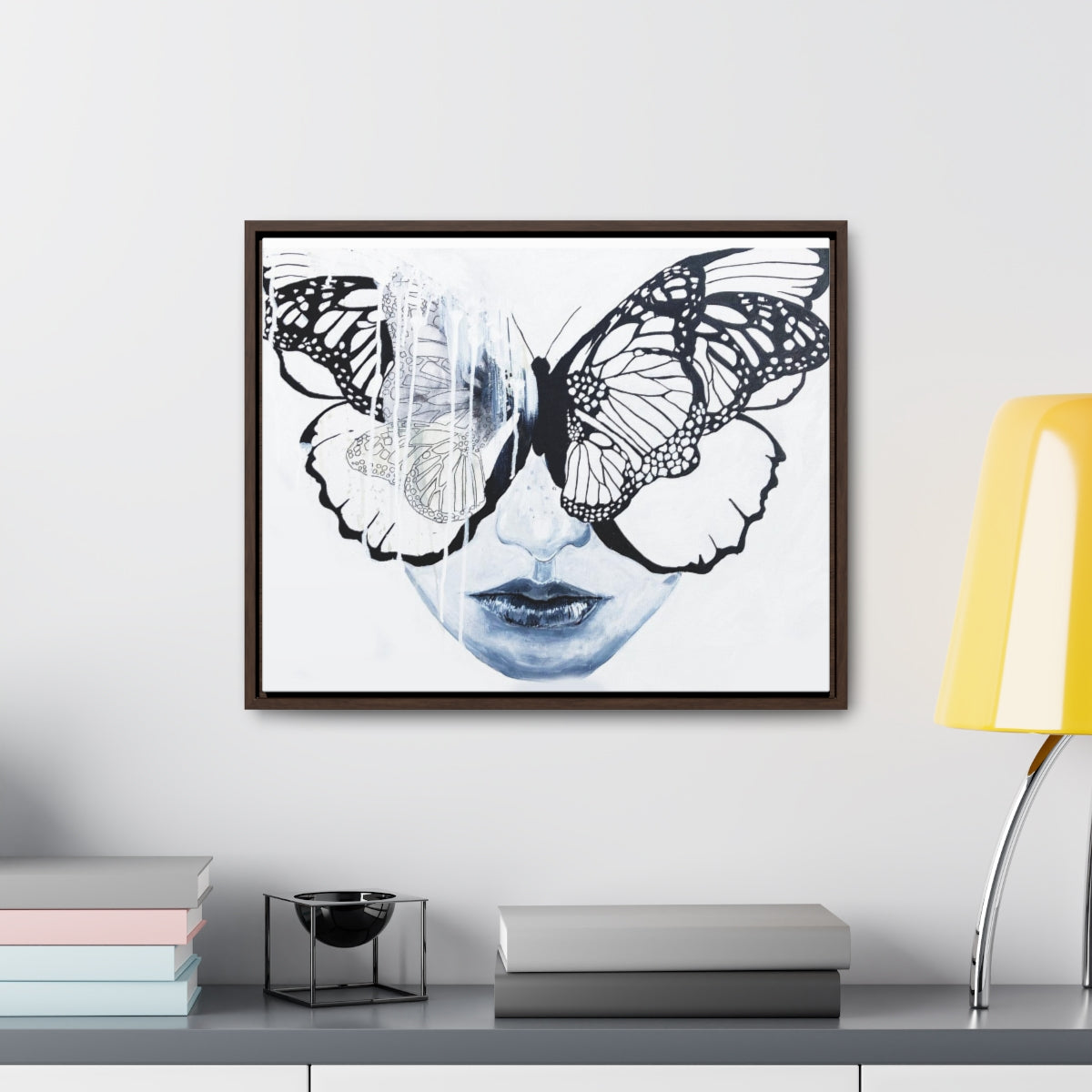 "Butterfly Eyes" Painting by Kelly Kresconko PRINT on Gallery Canvas Wraps, Horizontal Frame