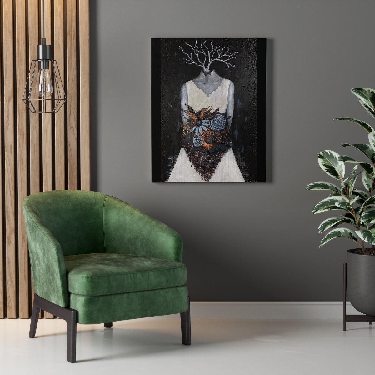 "Cantique" Painting by Kelly Kresconko on Printed Canvas (Reproduction)