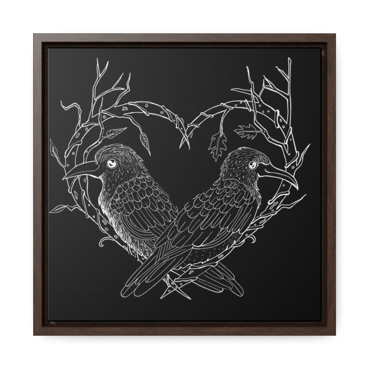 Odin's Ravens Gallery Canvas Wraps, Square Frame