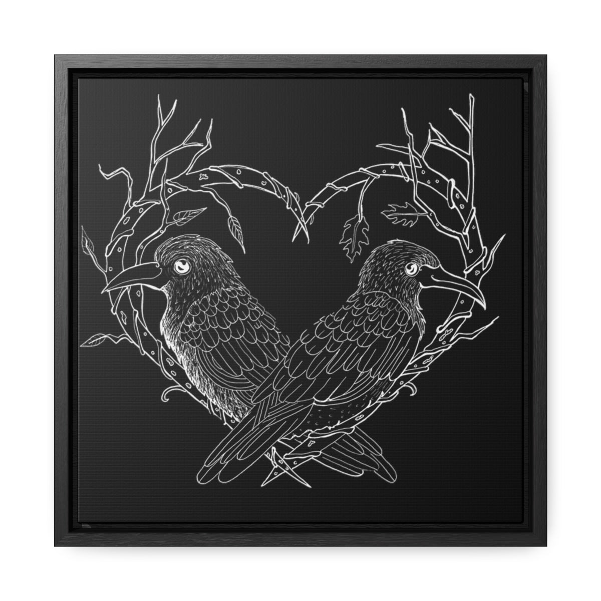 Odin's Ravens Gallery Canvas Wraps, Square Frame