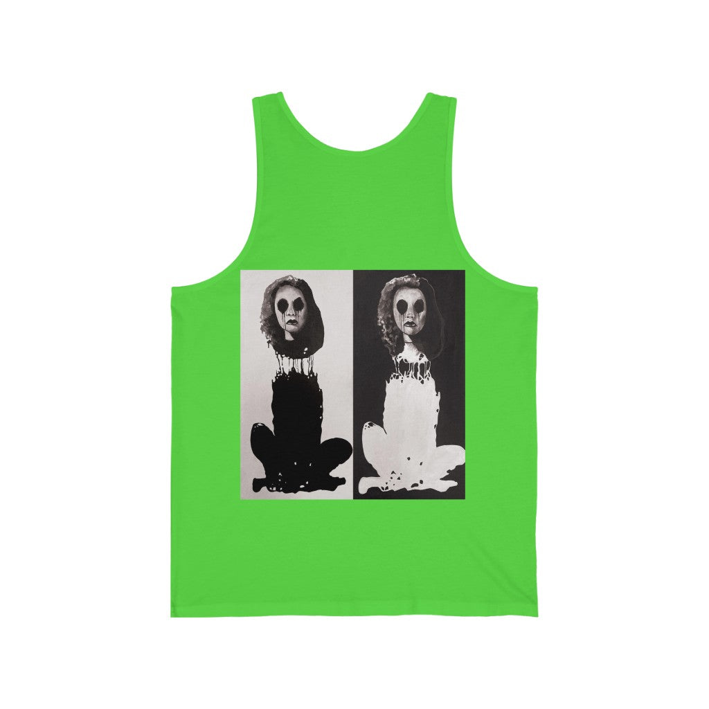 "Melancholy Felines" Painting by Kelly Kresconko Unisex Jersey Tank