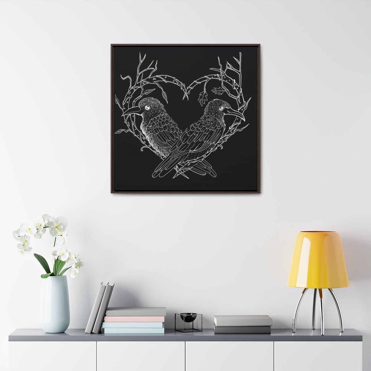 Odin's Ravens Gallery Canvas Wraps, Square Frame
