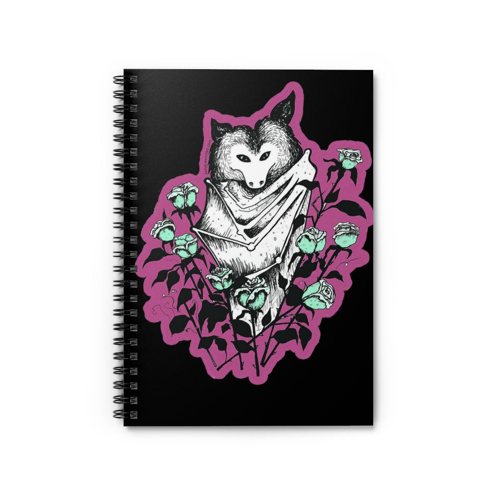 Illustrated Batty Spiral Notebook - Ruled Line
