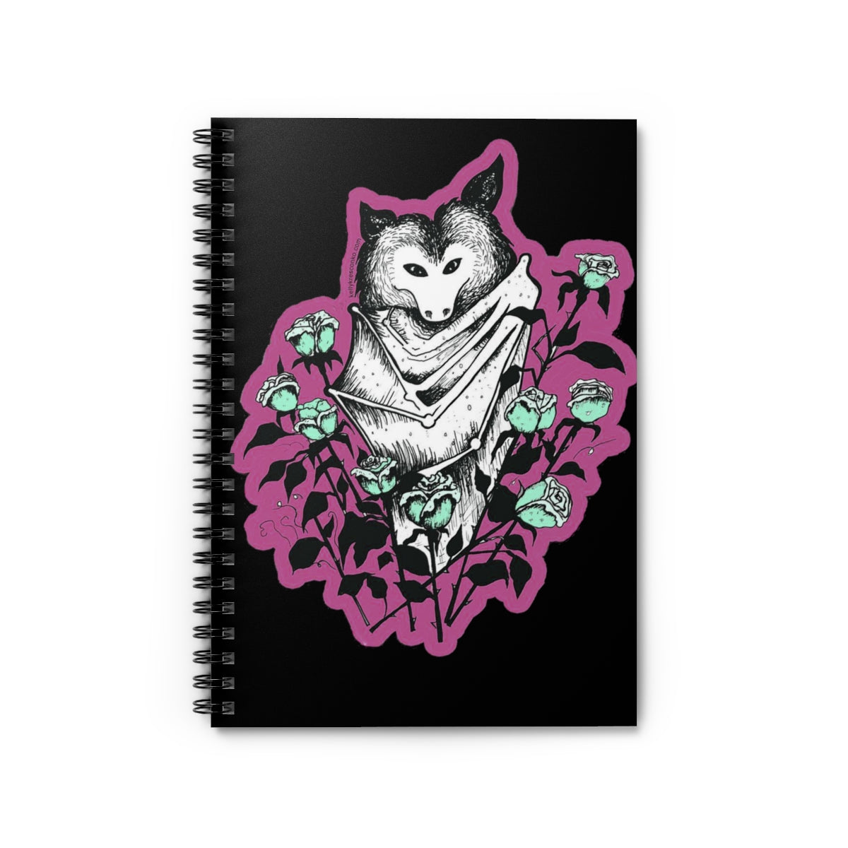 Illustrated Batty Spiral Notebook - Ruled Line