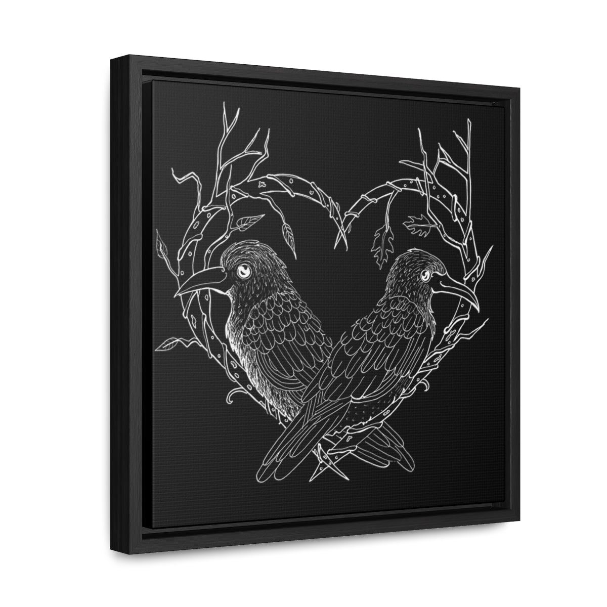Odin's Ravens Gallery Canvas Wraps, Square Frame