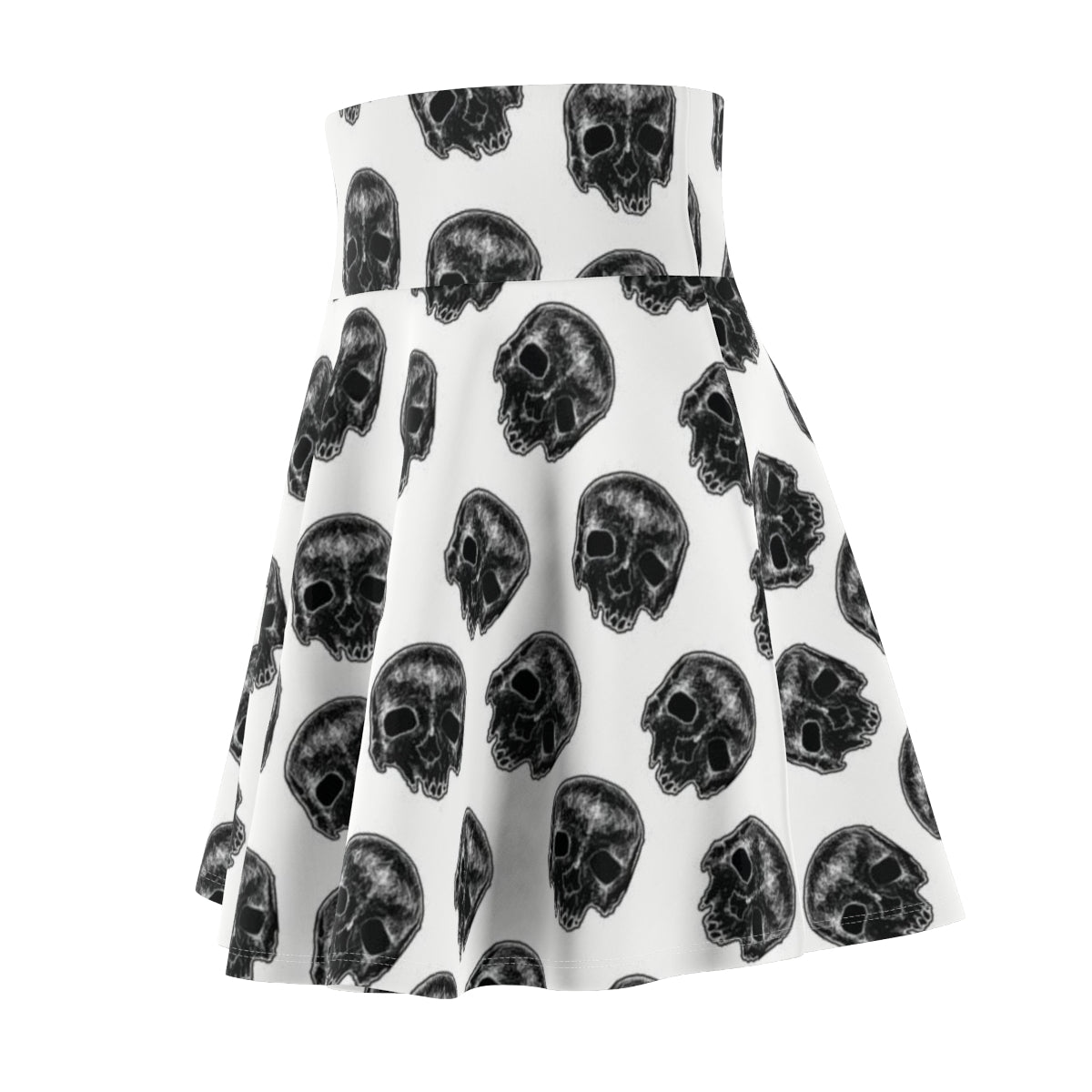 Women's Skater Skirt Kelly Kresconko Black Skull