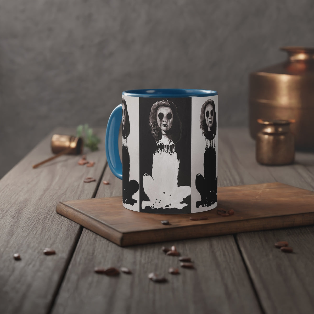 "Melancholy Felines" Painting by Kelly Kresconko Coffee Mug 11oz