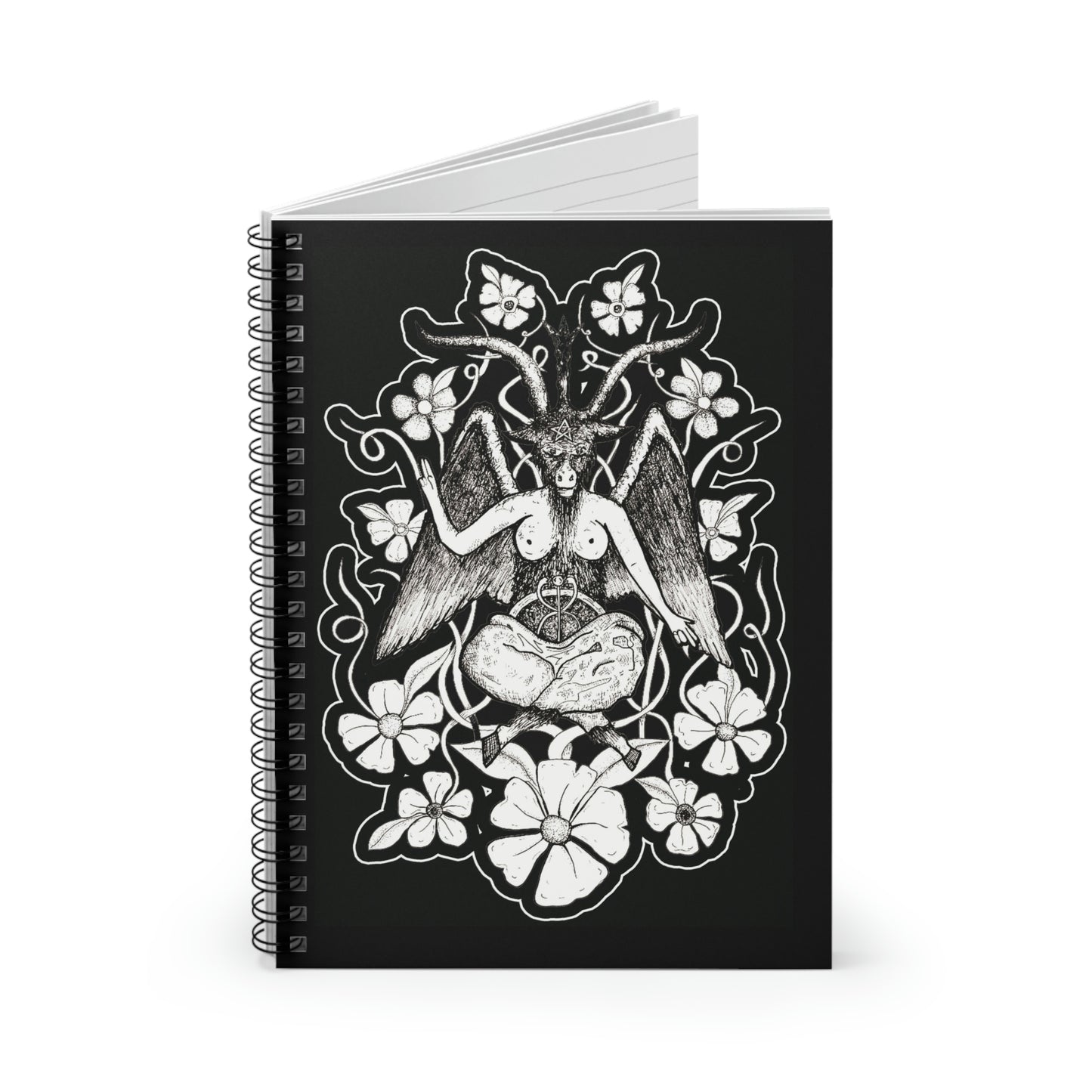 Baphomet Spiral Notebook - Ruled Line