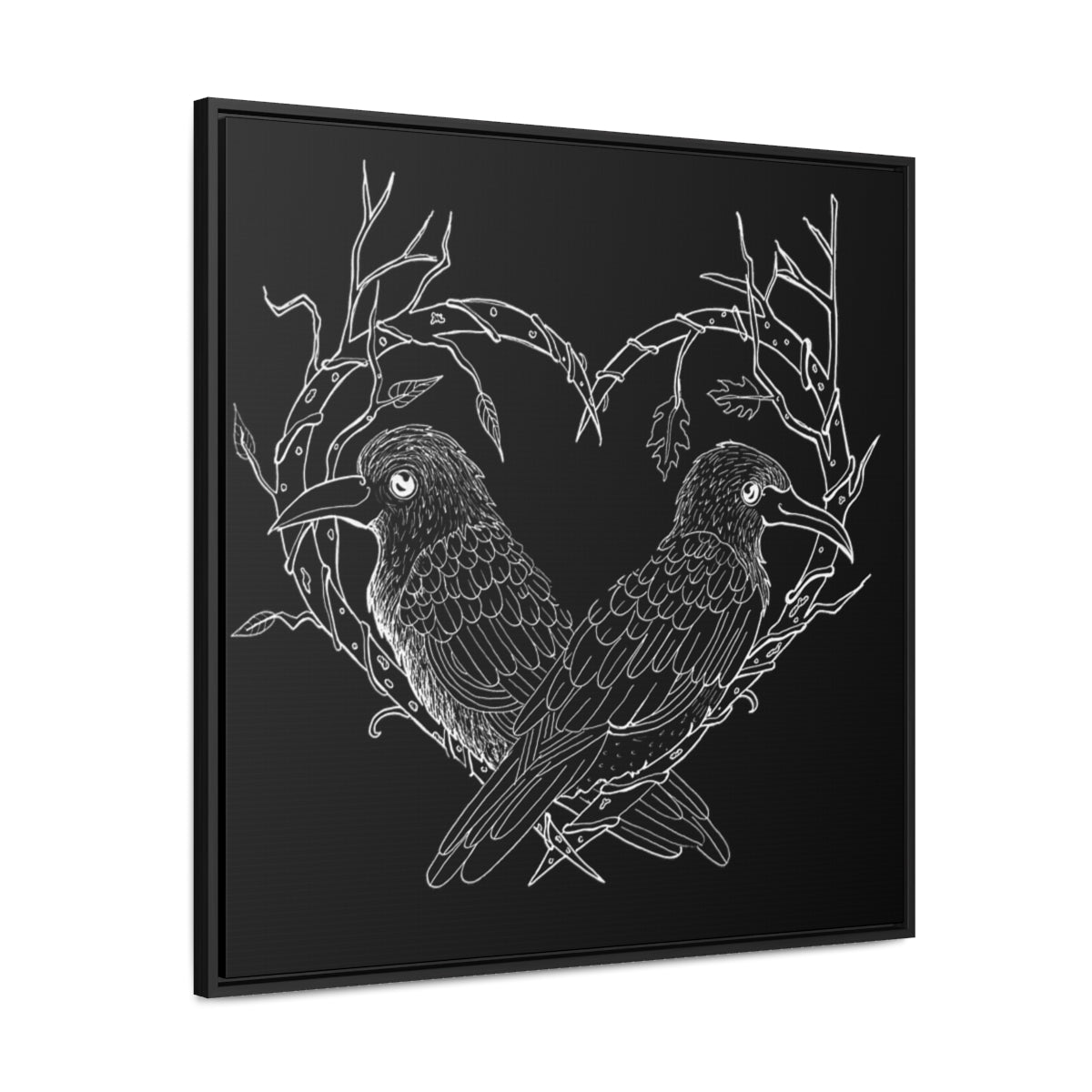 Odin's Ravens Gallery Canvas Wraps, Square Frame