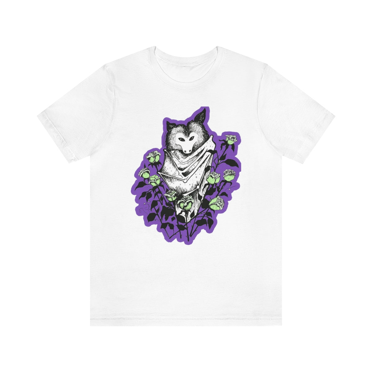 "Blue Batty" Illustration by Kelly Kresconko Unisex Jersey Short Sleeve Tee