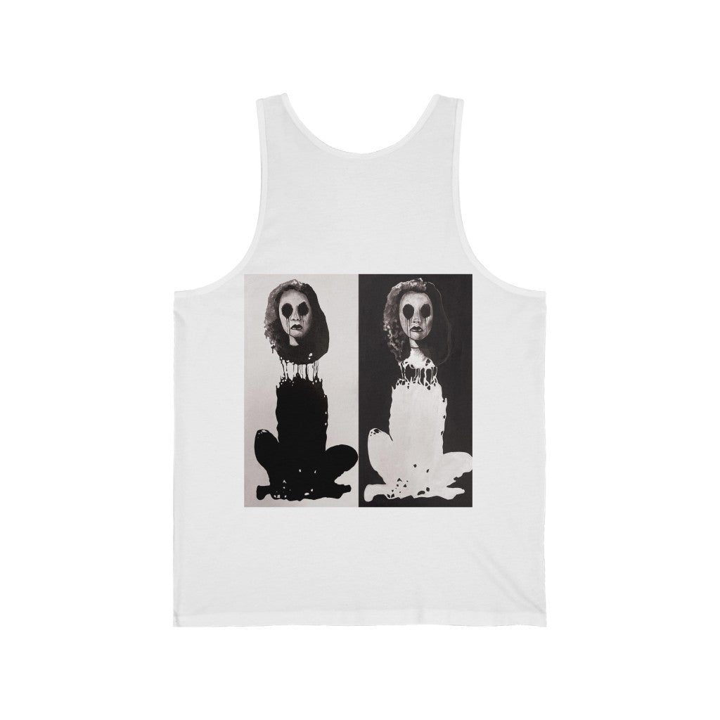 "Melancholy Felines" Painting by Kelly Kresconko Unisex Jersey Tank