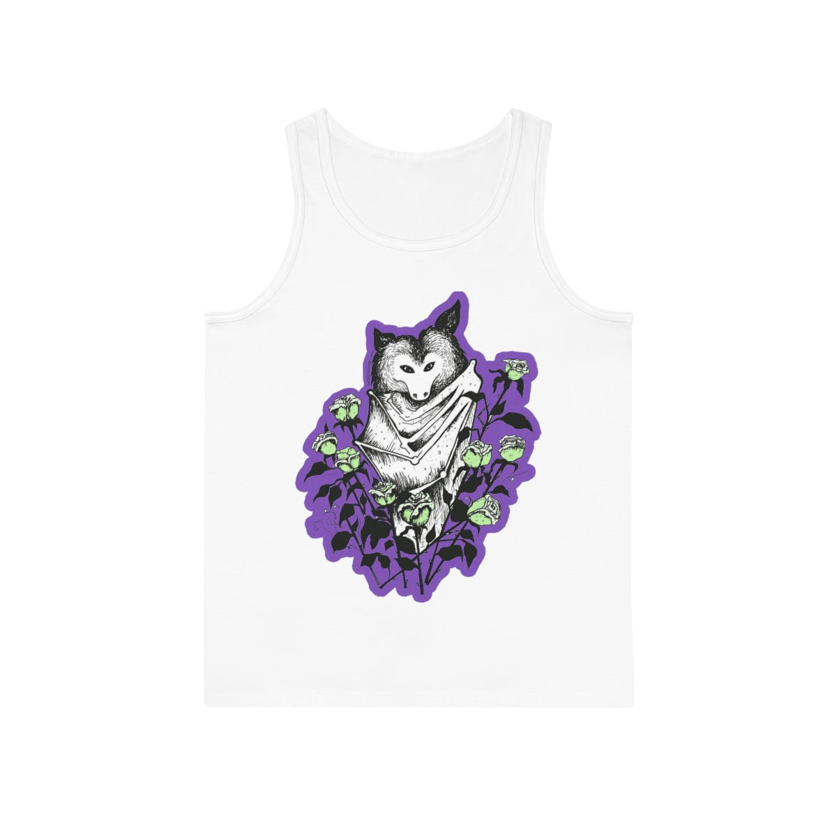 "Blue Batty" Illustration by Kelly Kresconko Softstyle™ Tank Top