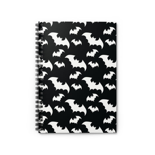 Batty Print Spiral Notebook - Ruled Line