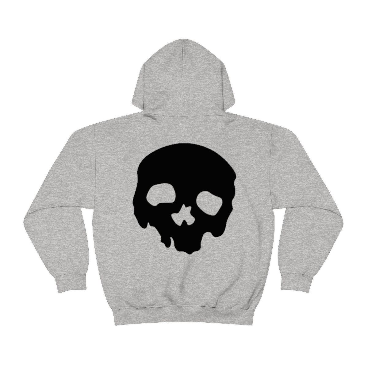 LUXE GOTH BASICS Black Skull Hoodie (Unisex)
