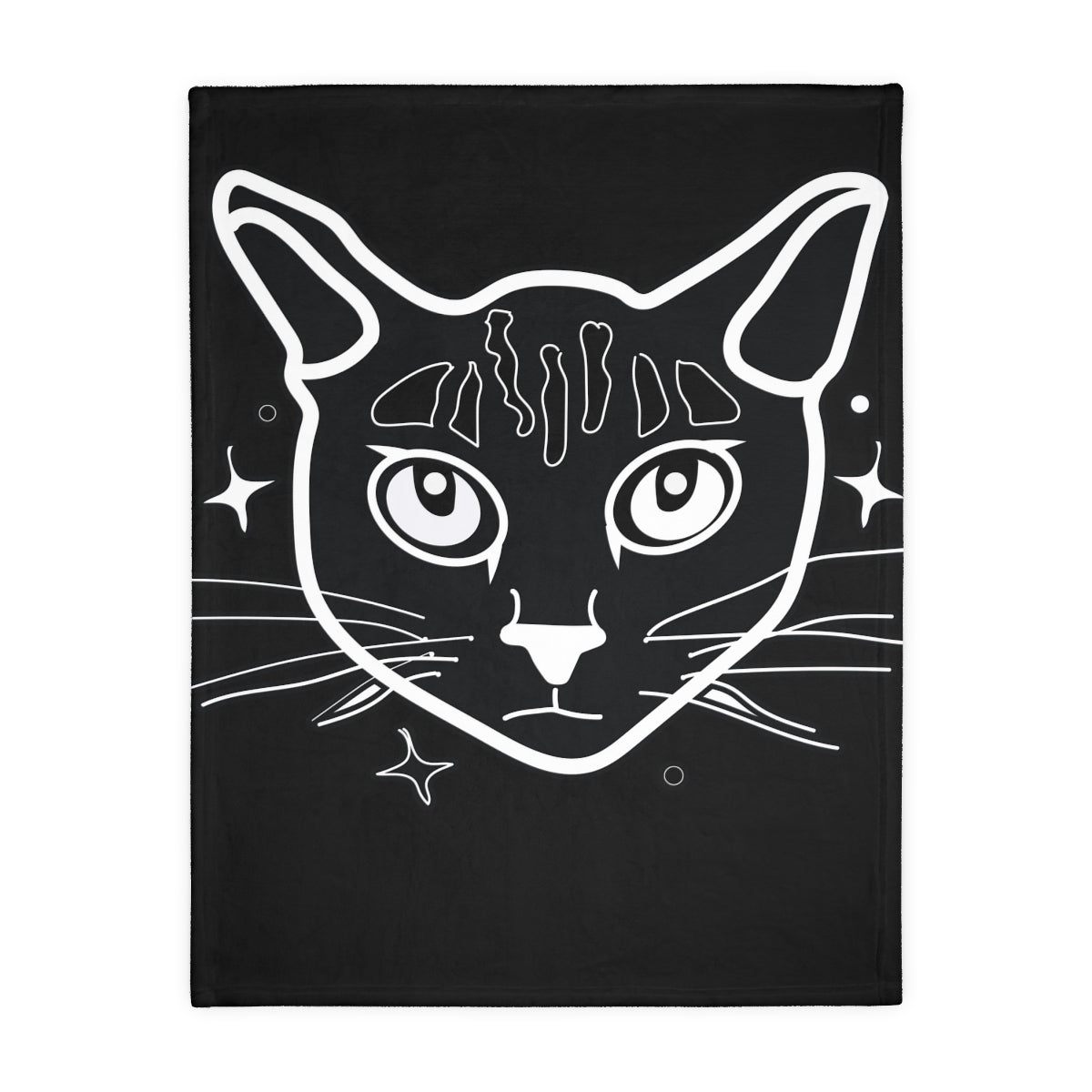 Velveteen "Good Kitty" Blanket (Two-sided print)