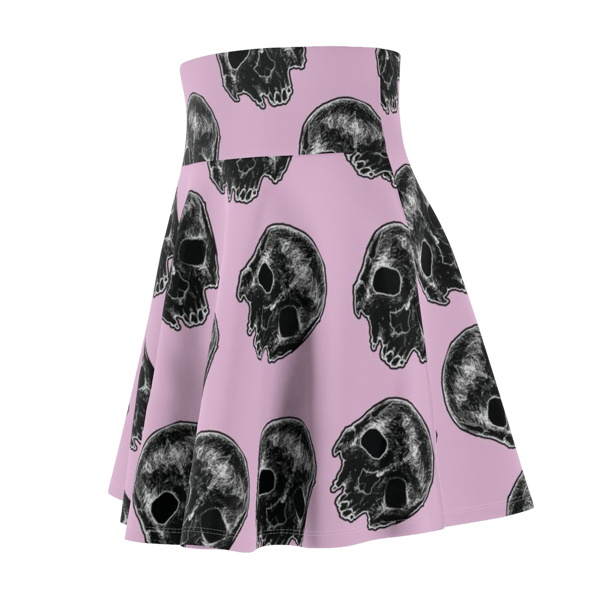 Skater Skirt Kelly Kresconko Pink Skull Print