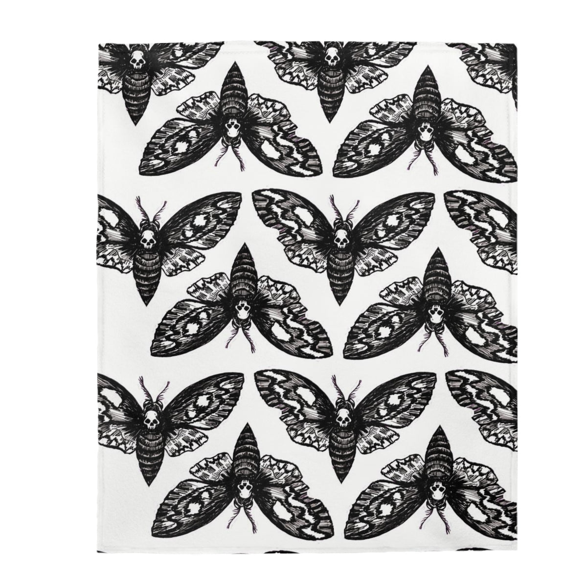 *DeathMoth* By Kelly Kresconko Velveteen Plush Blanket
