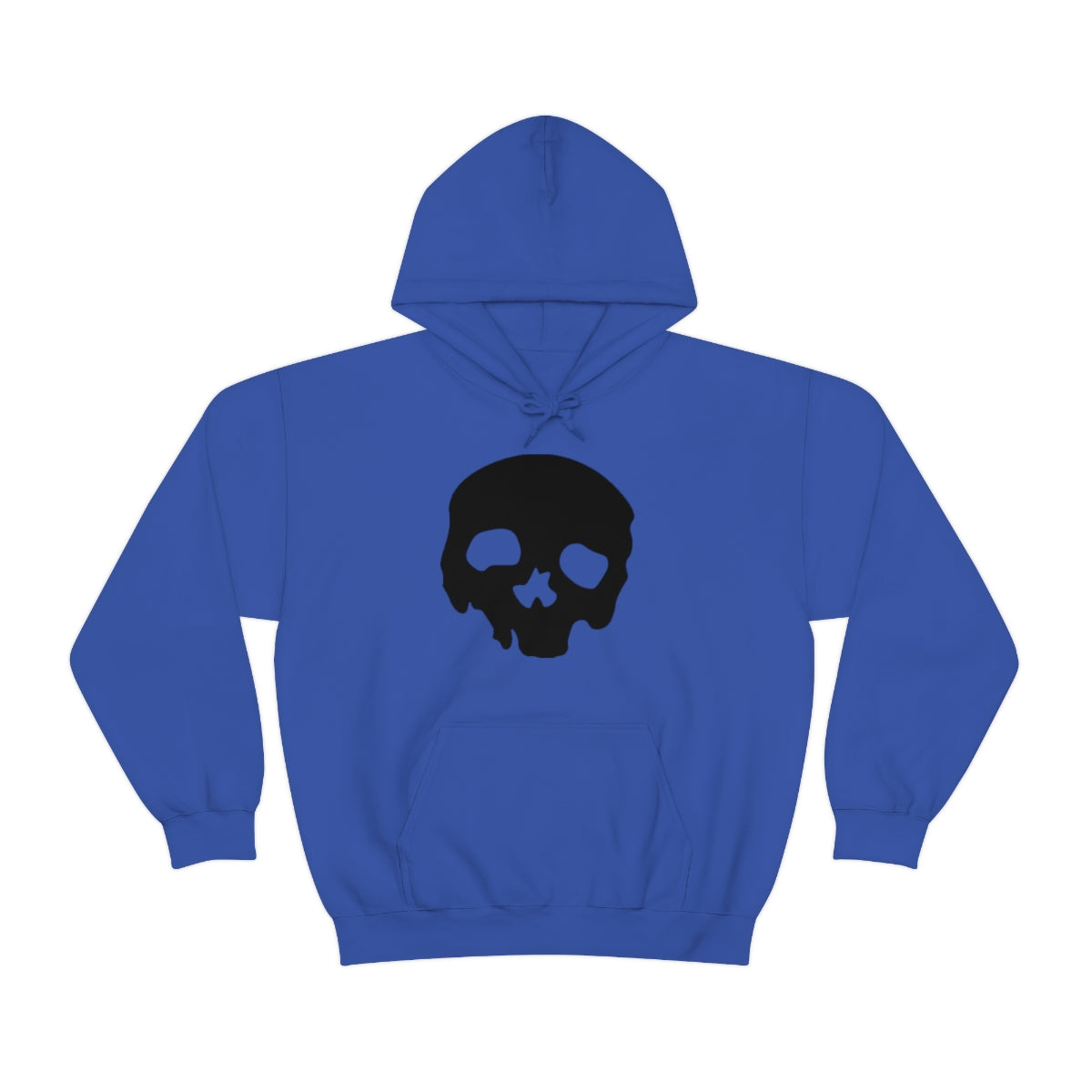 LUXE GOTH BASICS Black Skull Hoodie (Unisex)