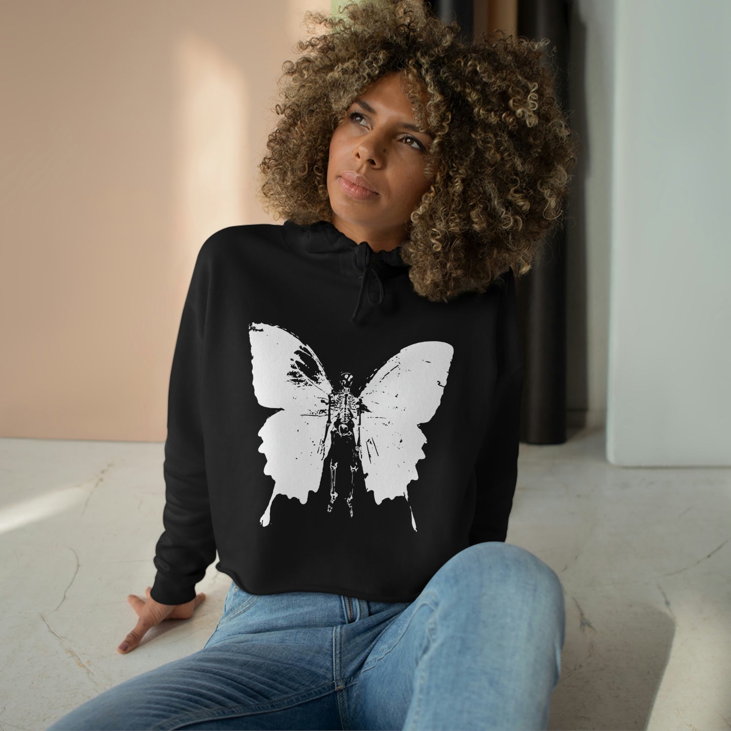 Skellerfly Crop Hoodie