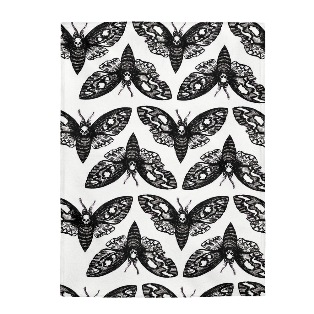 *DeathMoth* By Kelly Kresconko Velveteen Plush Blanket