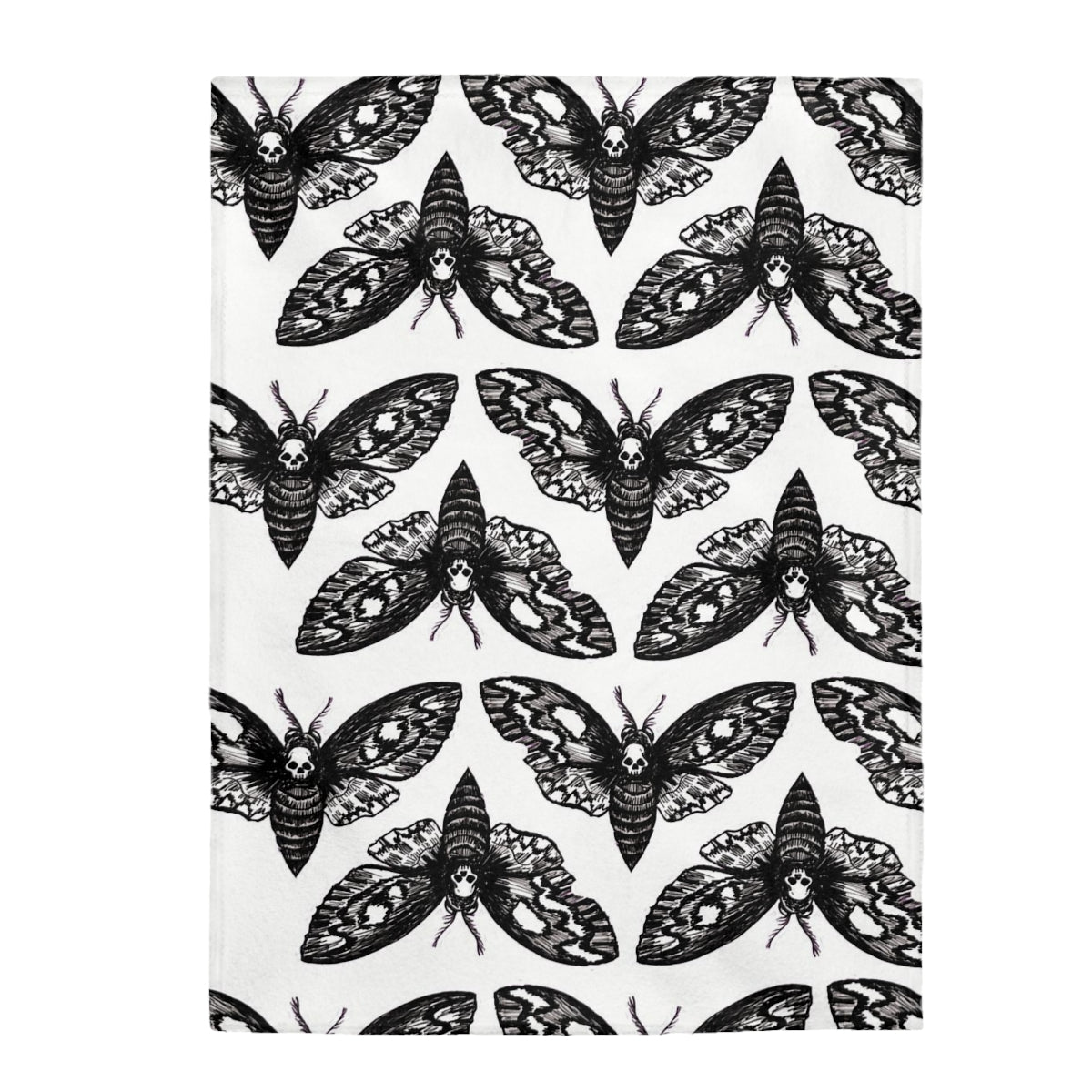 *DeathMoth* By Kelly Kresconko Velveteen Plush Blanket