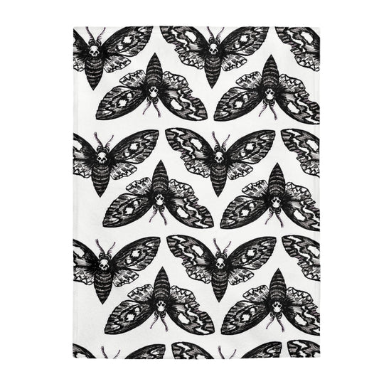 *DeathMoth* By Kelly Kresconko Velveteen Plush Blanket