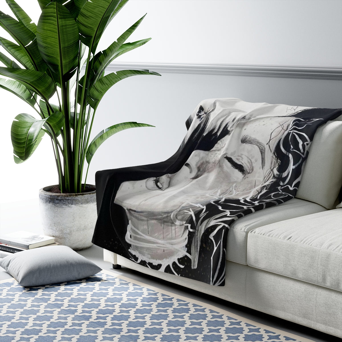 "Cantique III" Painting by Kelly Kresconko Sherpa Fleece Blanket