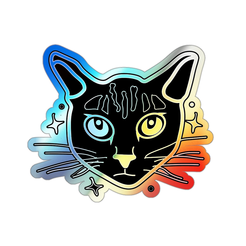 Holographic Kitty Die-cut Stickers