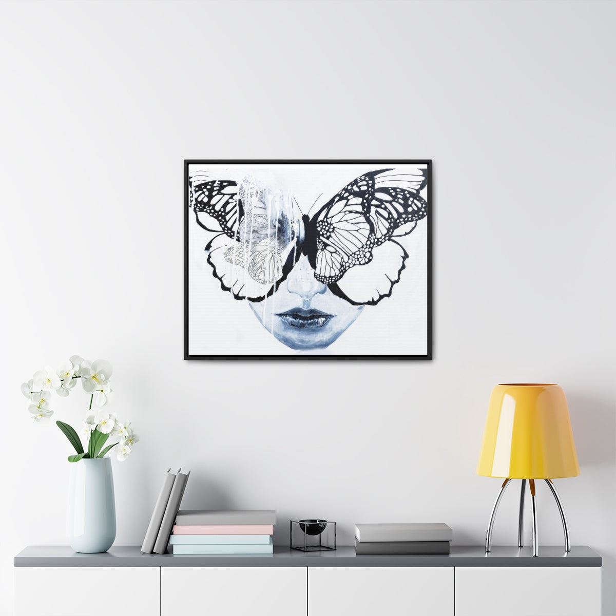 "Butterfly Eyes" Painting by Kelly Kresconko PRINT on Gallery Canvas Wraps, Horizontal Frame