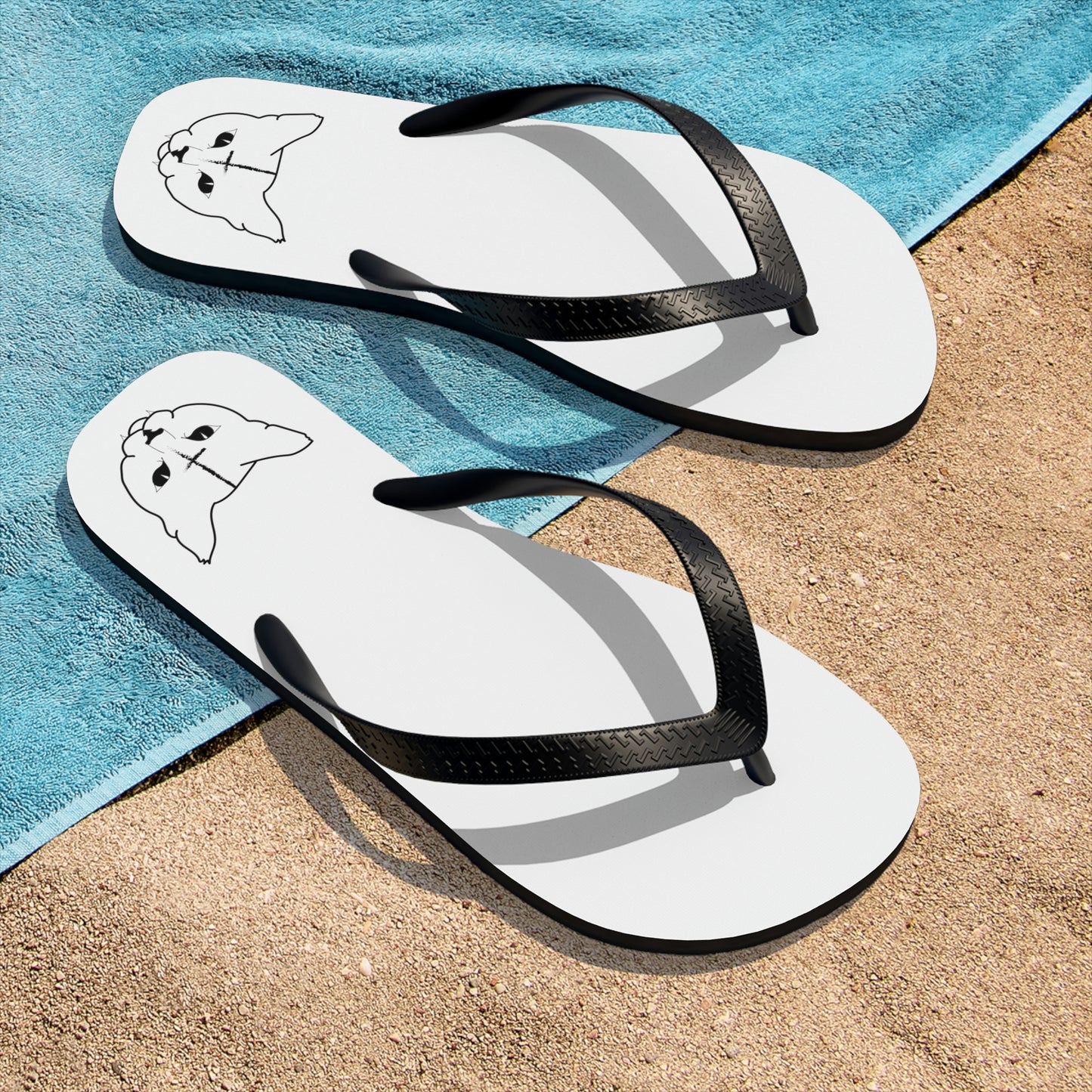 Hell Cat Unisex Flip-Flops