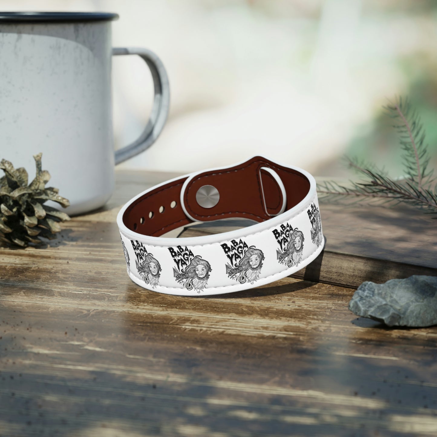 Baba Yaga Faux Leather Wristband