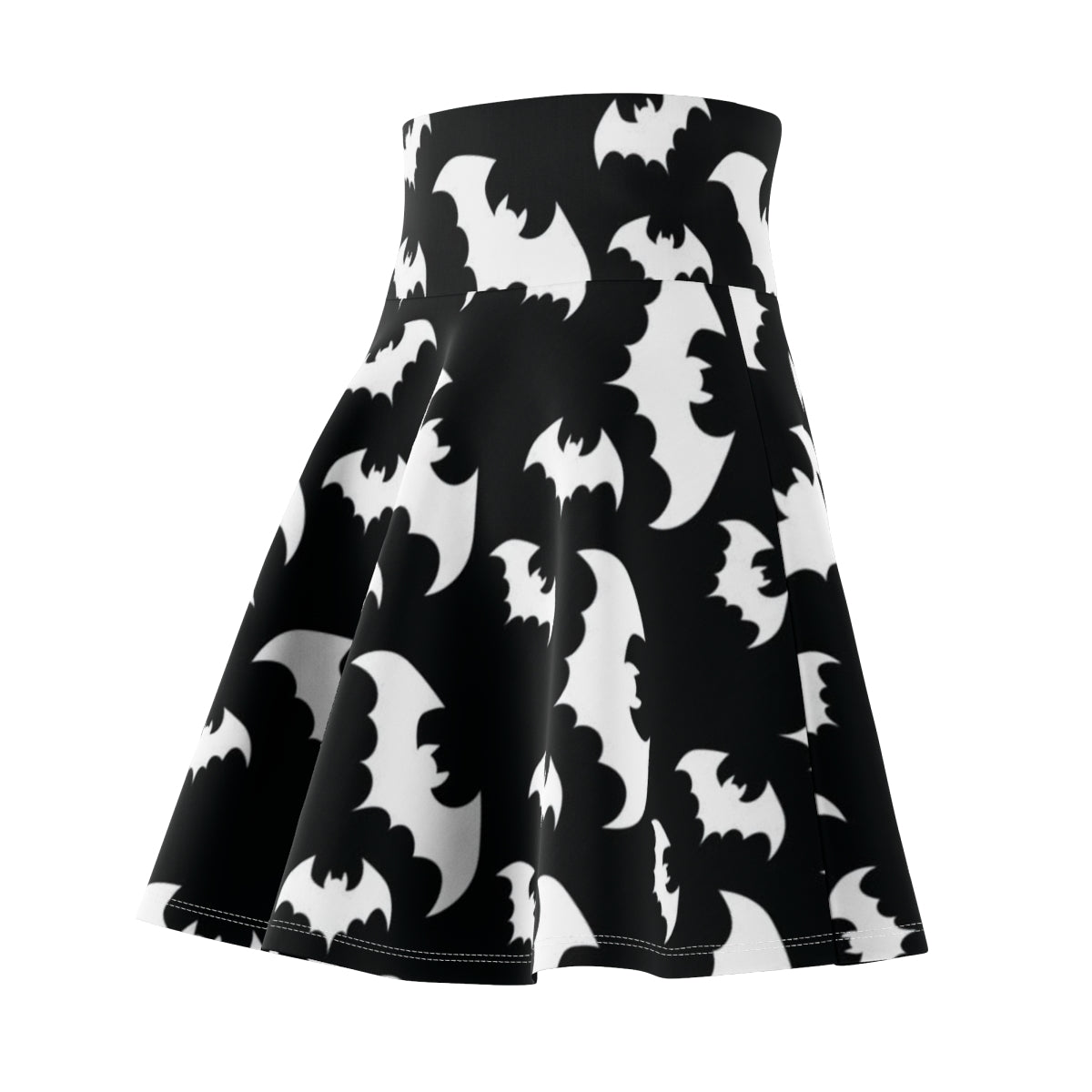 Bat Print Skater Skirt