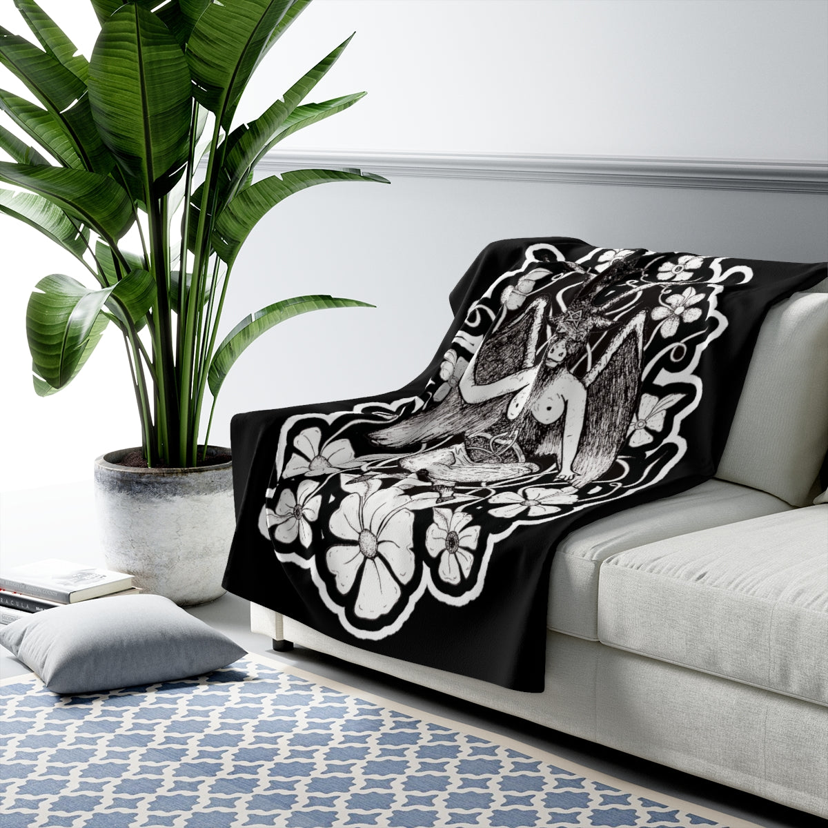 Baphomet Sherpa Fleece Blanket