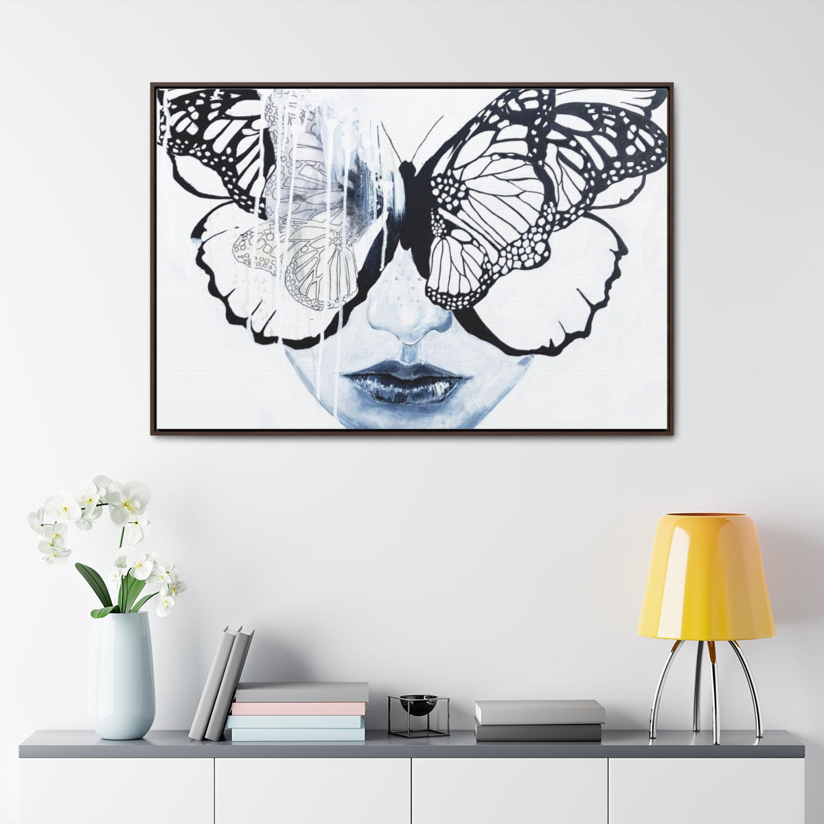 "Butterfly Eyes" Painting by Kelly Kresconko PRINT on Gallery Canvas Wraps, Horizontal Frame