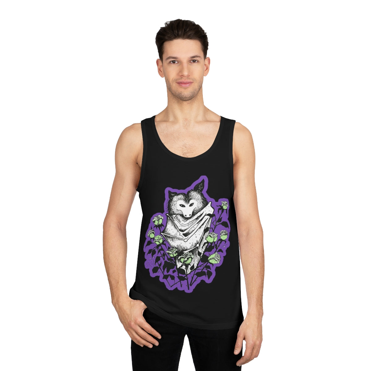 "Blue Batty" Illustration by Kelly Kresconko Softstyle™ Tank Top