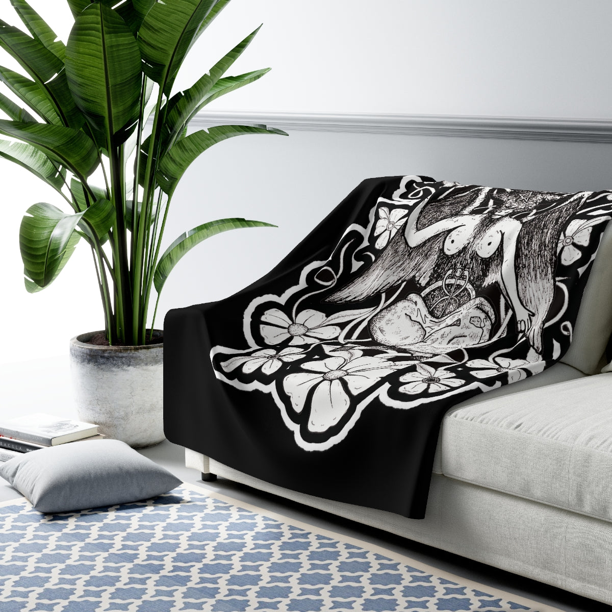 Baphomet Sherpa Fleece Blanket