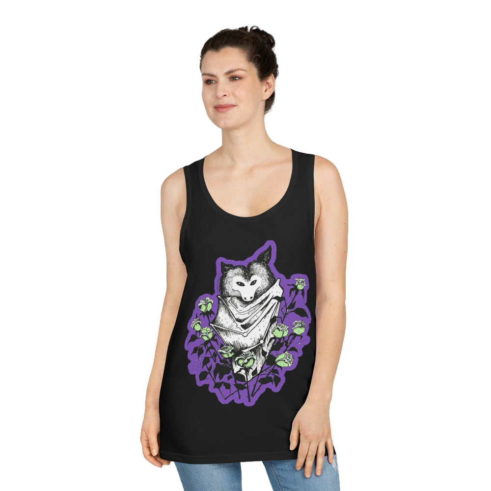 "Blue Batty" Illustration by Kelly Kresconko Softstyle™ Tank Top