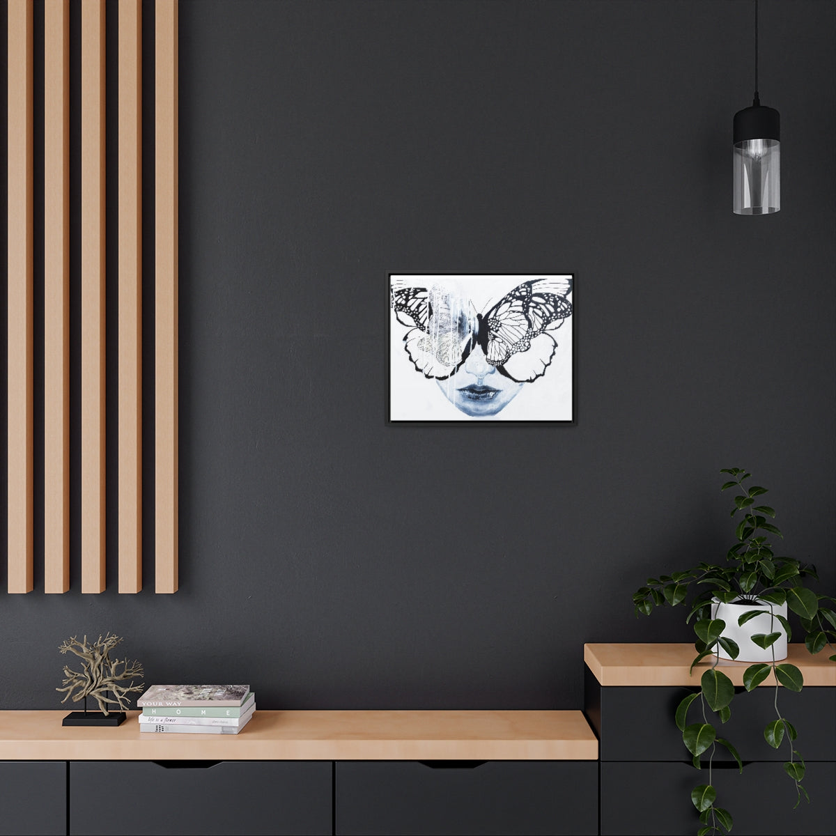 "Butterfly Eyes" Painting by Kelly Kresconko PRINT on Gallery Canvas Wraps, Horizontal Frame