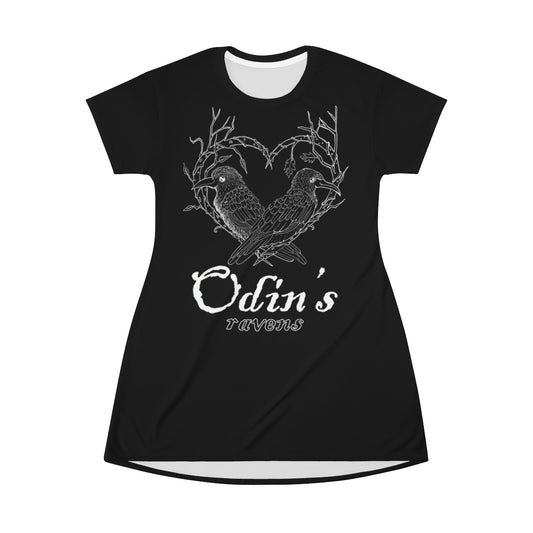 Odin's Ravens black T-Shirt Dress